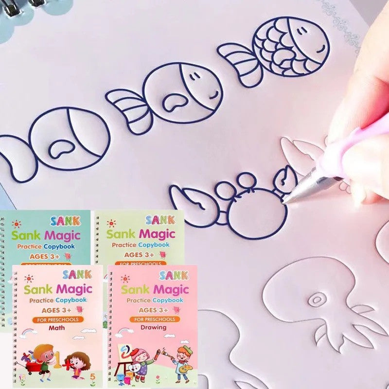 Caligrafía mágica 🌈 cuaderno con guías de fácil aprendizaje