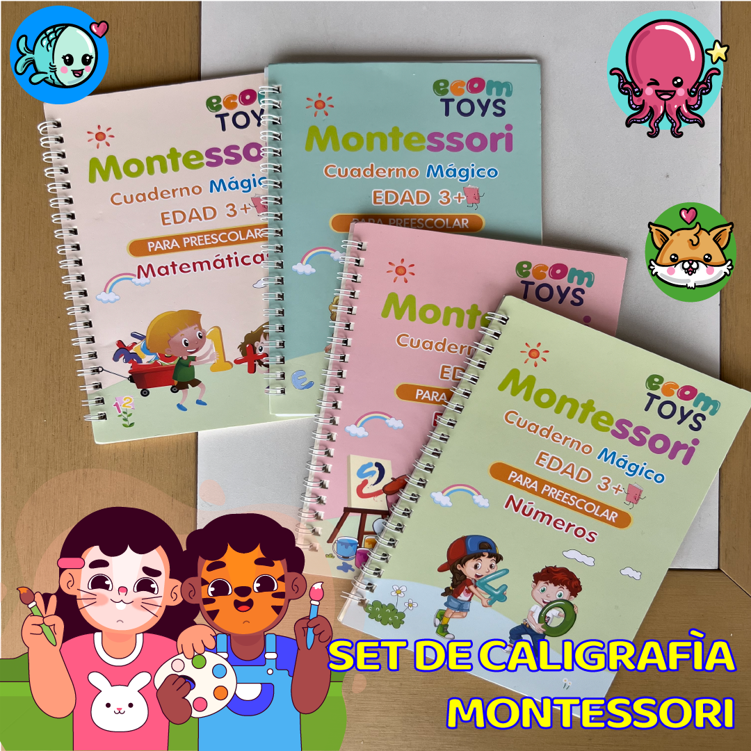 Caligrafía mágica 🌈 cuaderno con guías de fácil aprendizaje