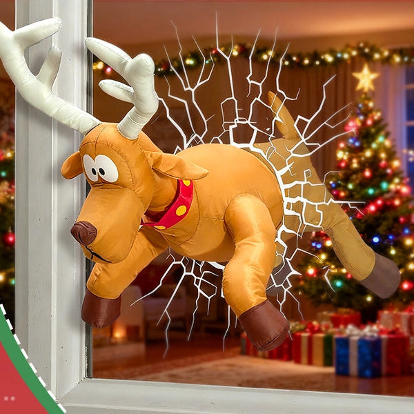 Papá Noel y Reno con movimiento 🎅