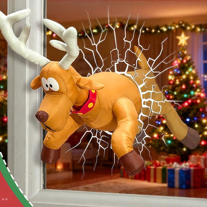 Papá Noel y Reno con movimiento 🎅