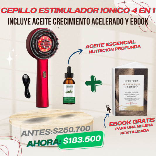 RevitalHair® Cepillo terapia ionica crecimiento acelerado