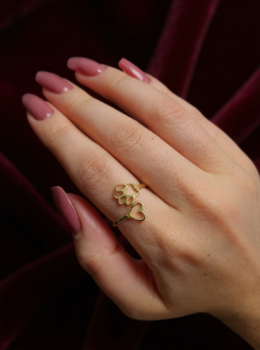 Anillo Ani Pet � Huella + Coraz�n