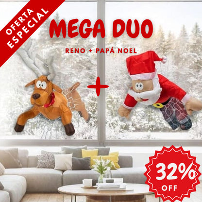 Papá Noel y Reno con movimiento 🎅